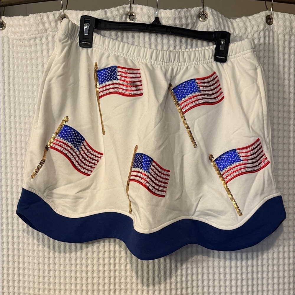 Queen of Sparkles patriotic skirt